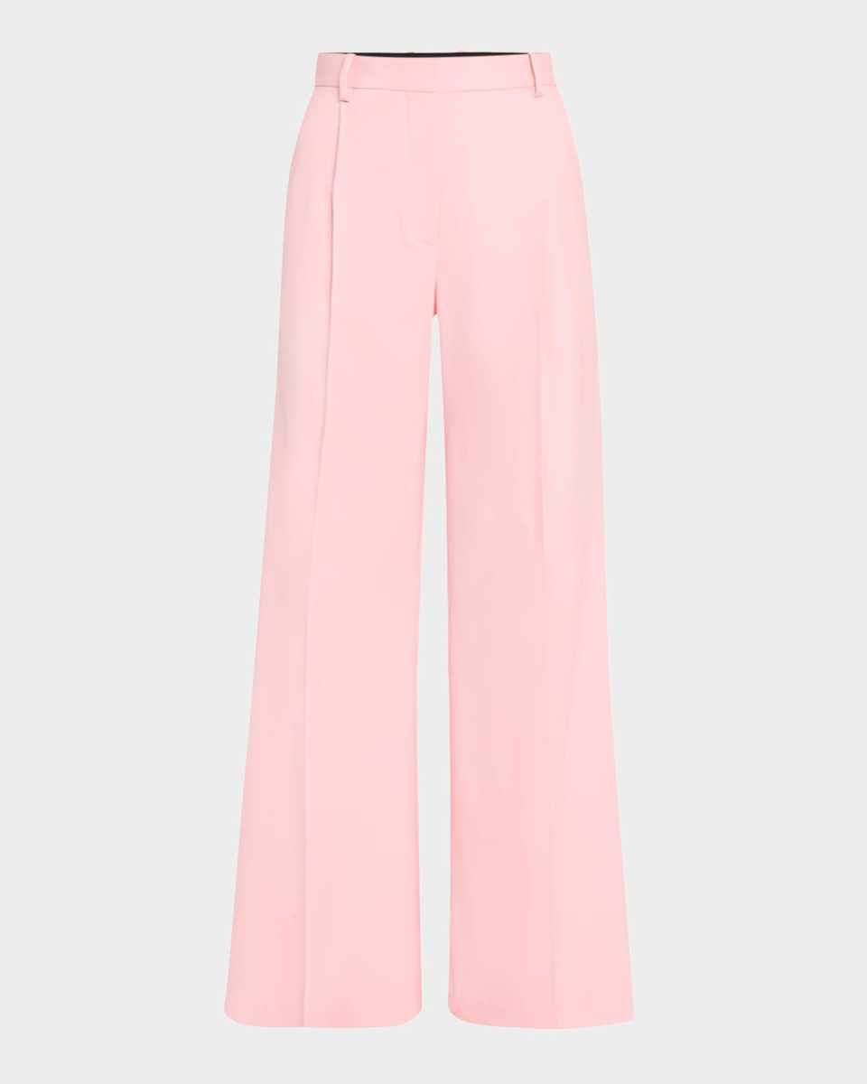 Pleated Wide-Leg Seasonless Wool Trousers